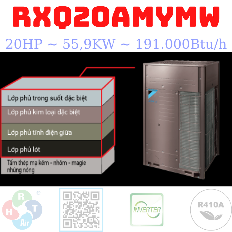 Dàn Nóng Daikin VRV A Max 20HP RXQ20AMYMW COP Cao - HRT
