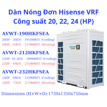 Dàn Nóng Đơn Hisense VRF 22HP AVWT-212HKFSEA